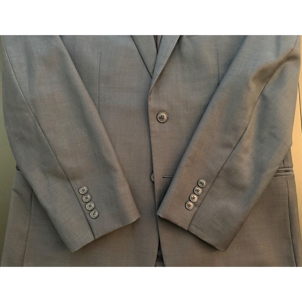 Jos. A. Bank Slim-Fit Blazer Mens 40R Blue‎ Wool Two-Button Sport Coat Jacket - Picture 9 of 15